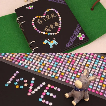 1040/900/504Pcs Acrylic Drill DIY Crystal Rhinestone Self-Adhesive Stickers for Phone Cases, Cards, and Crafts