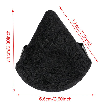 SHIDISHANGPIN Triangle Velvet Powder Puff – Reusable Face Cosmetic Sponge, Mini Cotton Makeup Puff for Foundation, Eyeshadow, and Beauty Tools (1/2/3/6pcs)