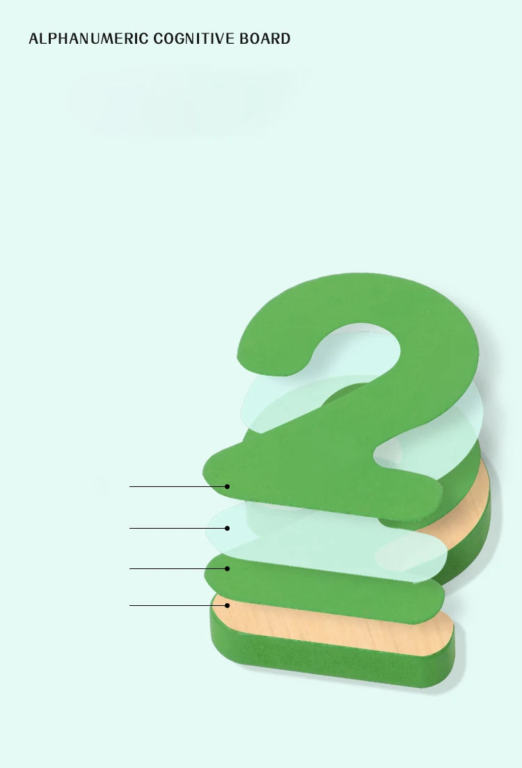 Kids Alphabet & Number Wooden Puzzle – Montessori Preschool Educational Toy