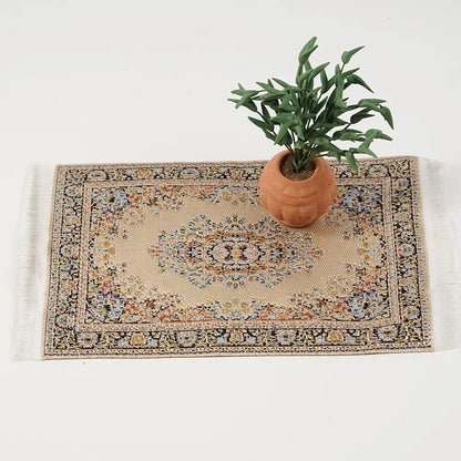 1:12 Scale Turkish Style Miniature Dollhouse Carpet – Floor Covering for Playing House & Doll Accessories